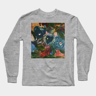 Morning Glories Surrounded by Neighboring Plants Long Sleeve T-Shirt